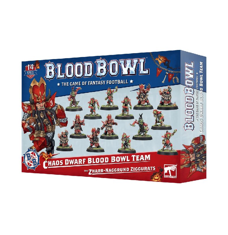 Games Workshop Blood Bowl Chaos Dwarf Team with 14 Miniatures