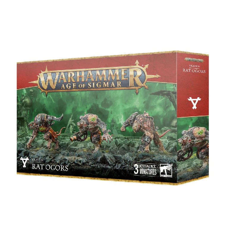 Warhammer Age of Sigmar Skaven Rat Ogors Multipart Plastic Kit with 3 Models