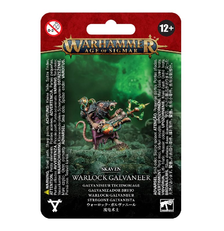 Warhammer Age of Sigmar Skaven Warlock Galvaneer Plastic Model Kit