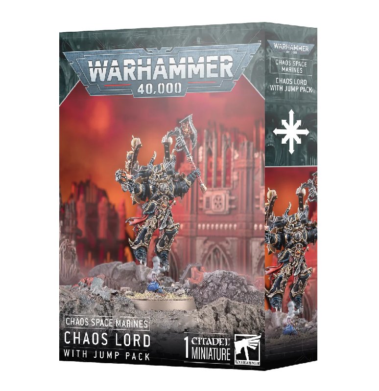 Warhammer 40000 Chaos Lord with Jump Pack Miniature