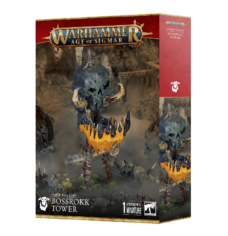 Warhammer Age of Sigmar Orruk Warclans Bossrokk Tower Terrain Kit with 100mm Base