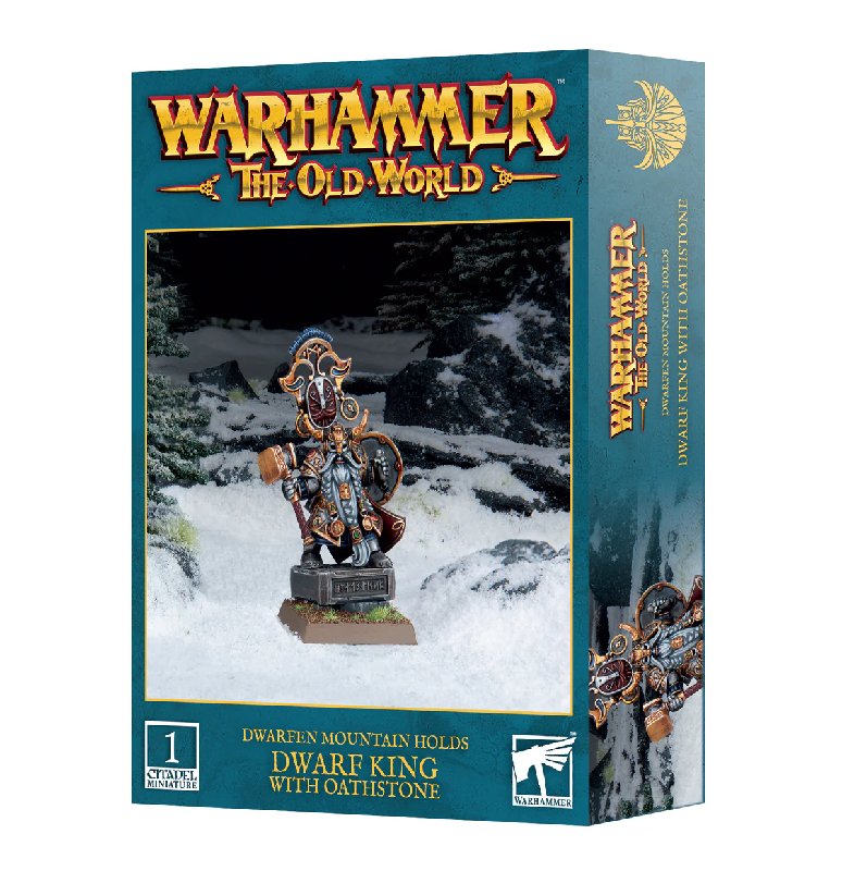 Games Workshop Warhammer The Old World Dwarfen Mountain Holds Dwarf King with Oathstone Miniature
