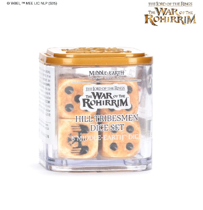 Middle-earth Strategy Battle Game Hill Tribesmen Dice Set (8 Dice, 16mm)