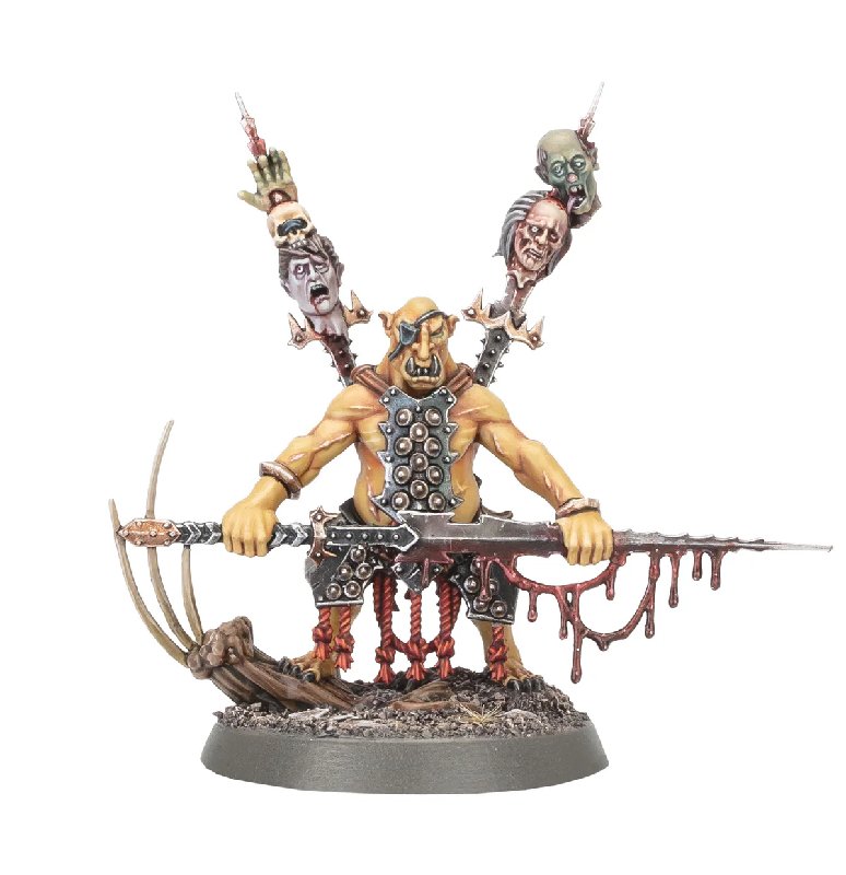 Warhammer Age of Sigmar Orruk Warclans Hobgrot Slittaboss Miniature with Two Head Options