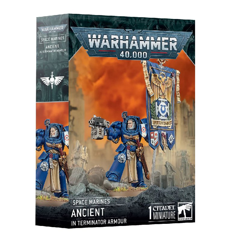 Warhammer 40,000 Space Marines Ancient in Terminator Armour Plastic Model Kit