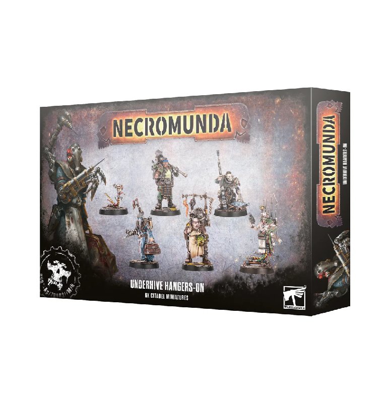 Necromunda Underhive Hangers-On Plastic Kit with 5 Characters and Medi Skull