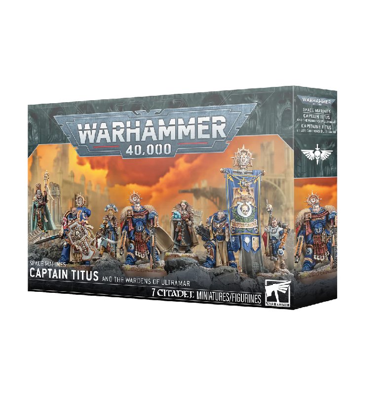 Games Workshop Warhammer 40,000 Ultramarines Captain Titus and The Wardens of Ultramar 7-Miniature Set