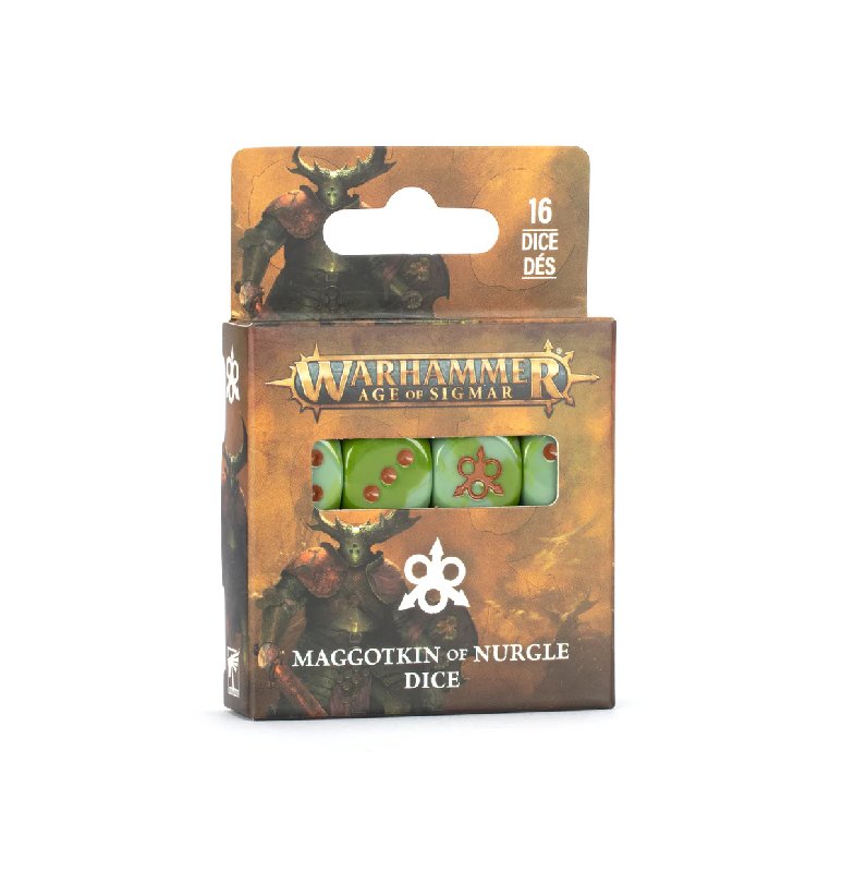 Games Workshop Maggotkin of Nurgle Dice Set - 16 Six-Sided Dice