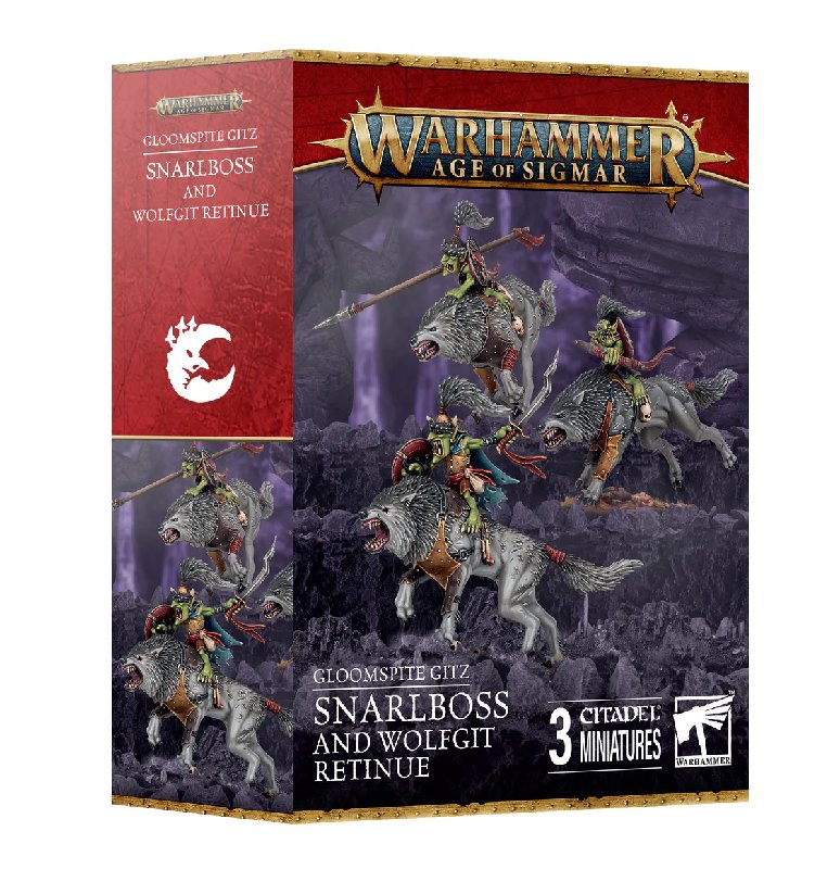 Warhammer Age of Sigmar Gloomspite Gitz Snarlboss & Wolfgit Retinue