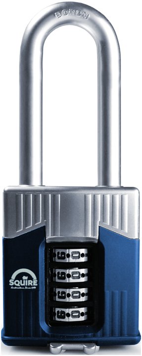 Squire Warrior 55mm Long Shackle Combination Padlock