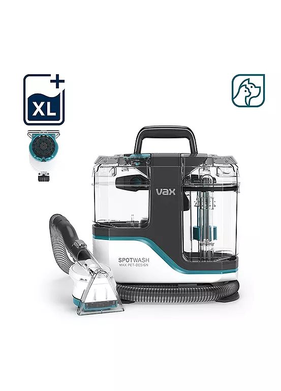 Vax SpotWash Max Pet-Design Spot Carpet Cleaner with SpinScrub Hand Tool