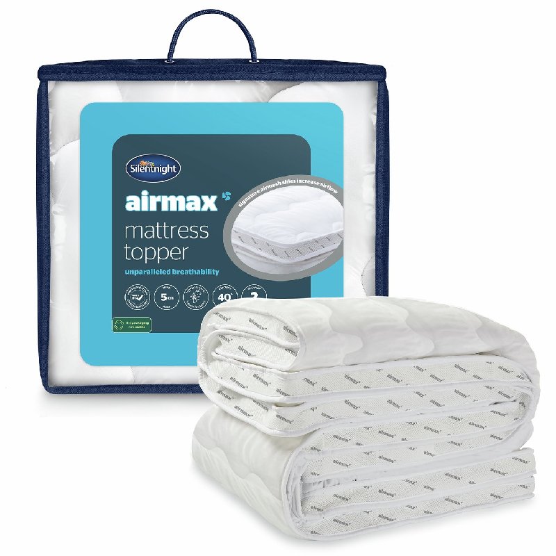 Silentnight Airmax Mattress Topper - Single, 5cm Hollowfibre