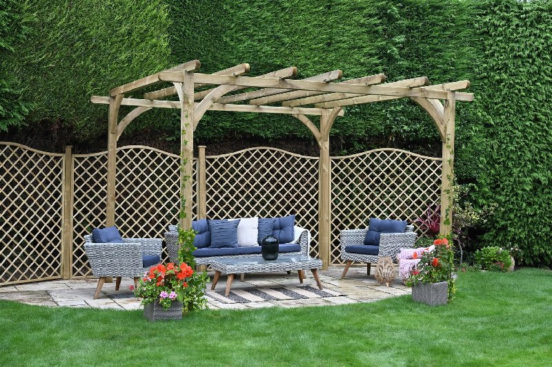 Forest Garden 3.6m x 3.6m Pressure Treated Timber Pergola