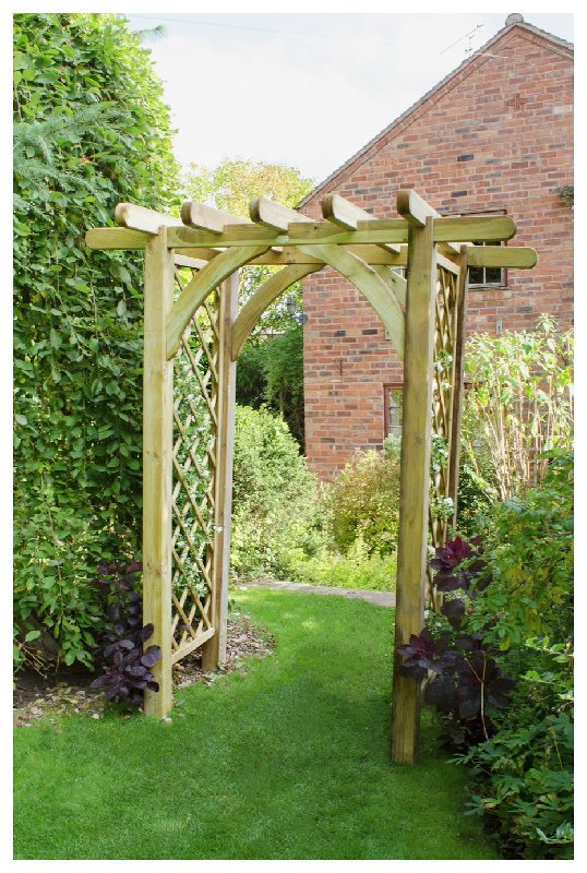 Forest Garden Ultima Pergola Arch with Two Side Panels