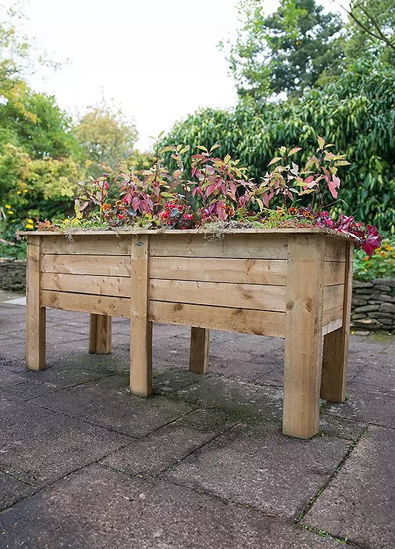 Forest Garden 1.8m Deep Root Wooden Planter with 421 Litre Capacity