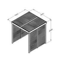 Forest Modular Pergola with 3 Side Panels 2045 x 1970 x 1970mm