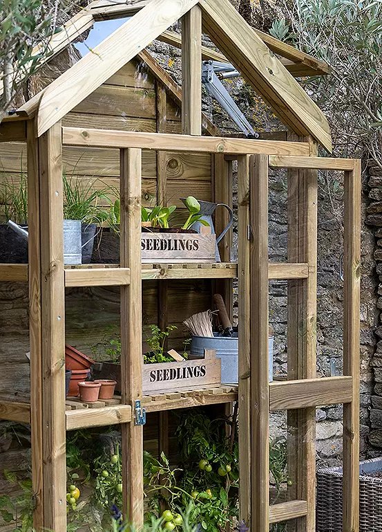 Forest Georgian Wall Greenhouse with Auto Vent 2020 x 1190 x 500mm