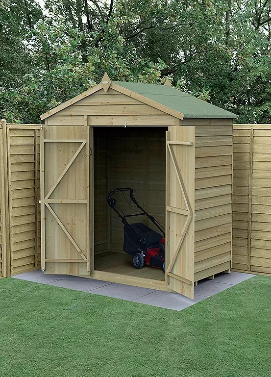 Forest 4Life Apex Shed 6x4 Double Door No Window