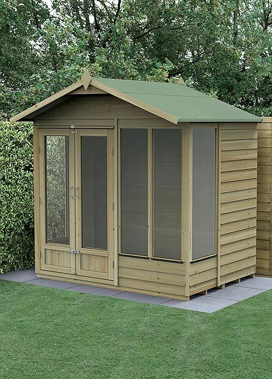 Forest 4LIFE Apex Summerhouse 7x5 with Double Door and 4 Windows