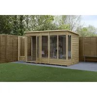 Forest 4LIFE Pent Summerhouse 10x6ft with Double Door and 5 Windows