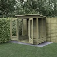 Forest 4LIFE Pent Summerhouse 6x4 Double Door 5 Window