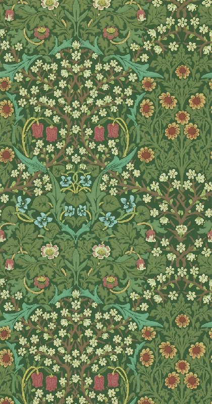 Morris & Co. Blackthorn Green Floral Wallpaper Roll