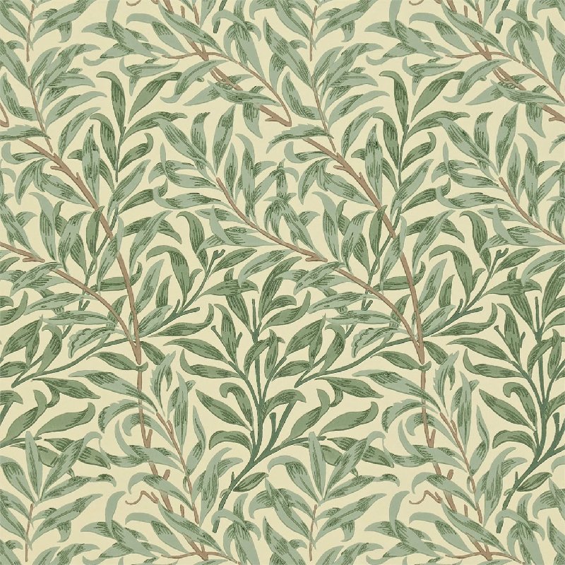 Morris & Co. Willow Bough Green Floral Wallpaper Roll