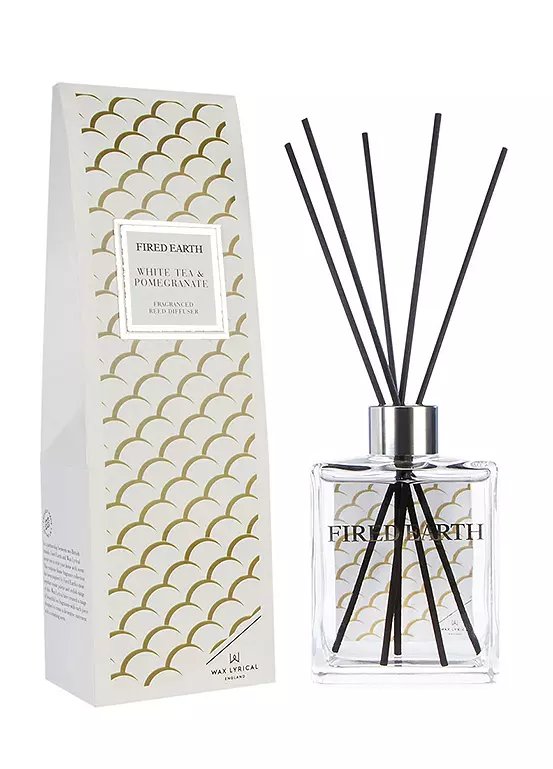 Fired Earth 180ml Reed Diffuser - White Tea & Pomegranate Scent