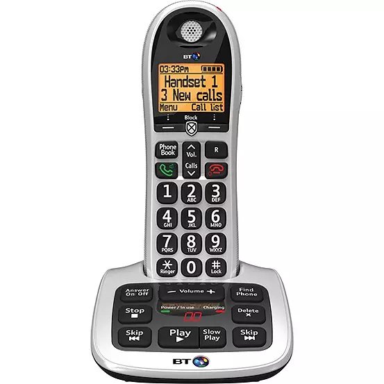 BT Big Button 4600 Cordless Telephone with Answer Machine and Call Blocker