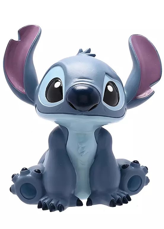 Disney Icon Stitch Money Bank - Blue Resin Collectible Piggy Bank