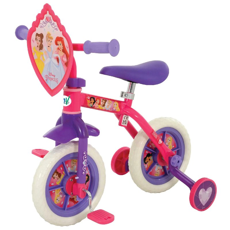 Disney Princess 2-in-1 10" Wheel Training Bike for Ages 2-4