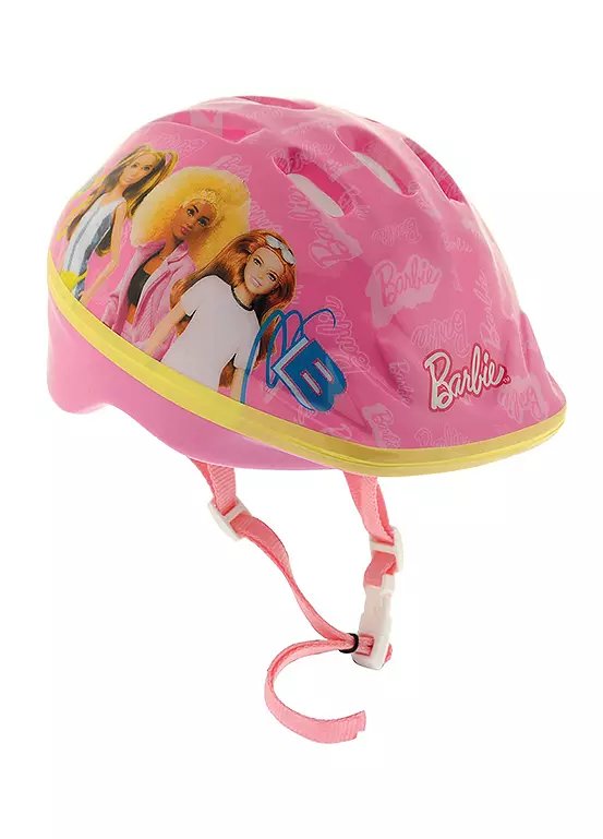 Barbie Kids Bike Helmet with Adjustable Dial Fitting - Pink