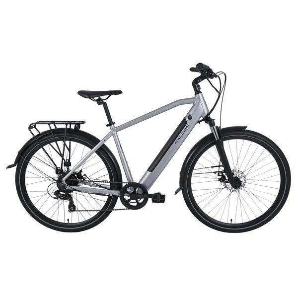 Falcon Horizon Crossbar Electric Hybrid Bike with 20-Inch Frame and 28-Inch Wheels