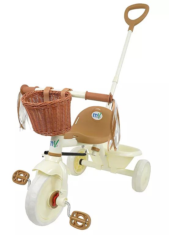 Jack Stonehouse MoVe Girls 53cm Trike with Basket and Tassels in Cream and Brown