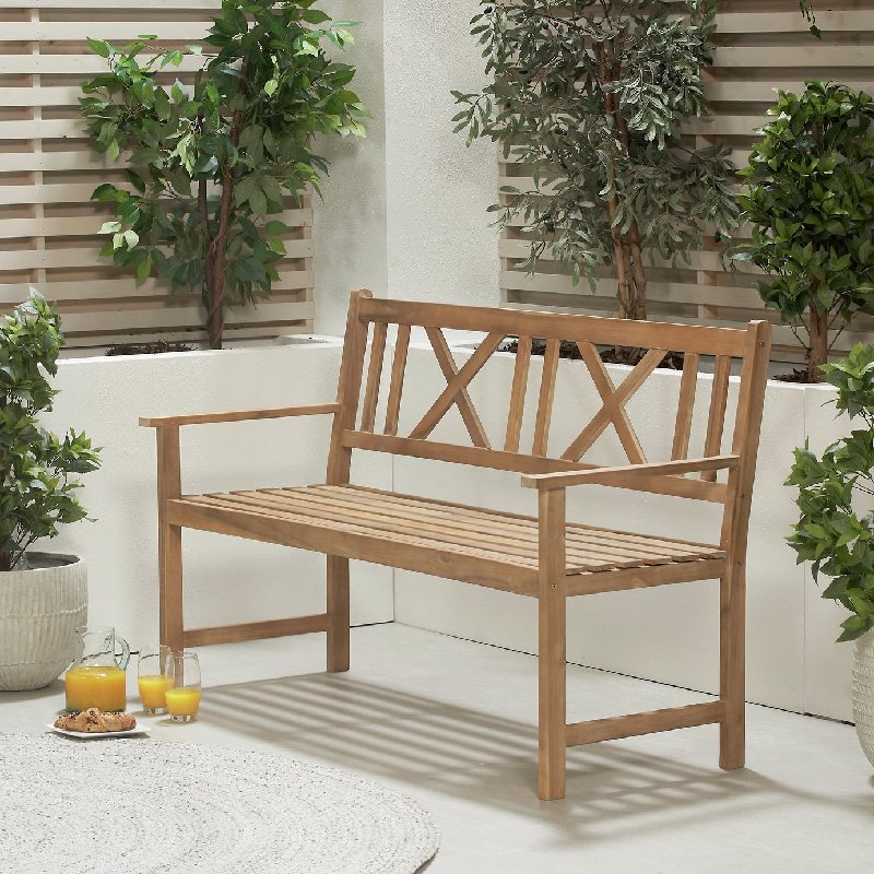Pacific Cambridge 3 Seater Wooden Garden Bench in Natural Finish