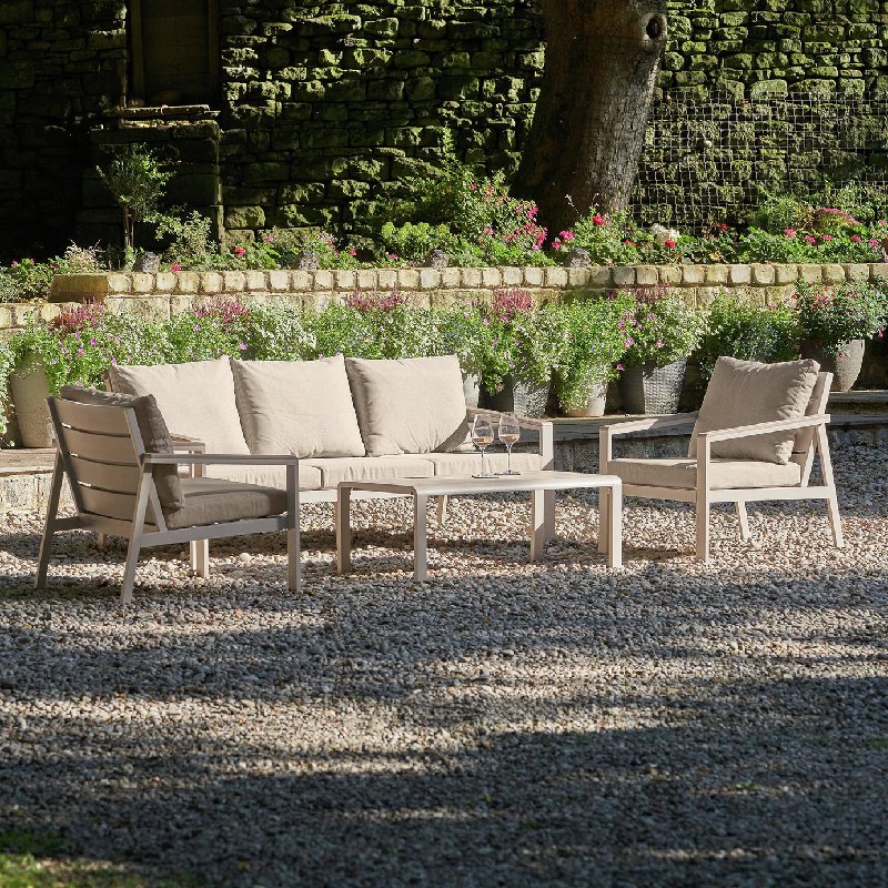 Pacific Aruba 5 Seater Metal Garden Sofa Set with Table in Grey