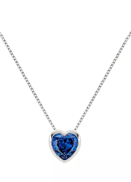 Radley London Love Ladies Sterling Silver Blue Heart Stone Necklace