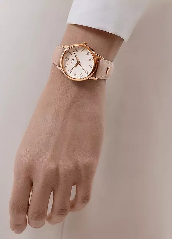 Radley London Rose Gold Plated Watch with Pink Leather Strap