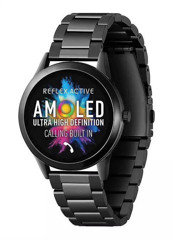 Reflex Active Series 31 Smart Watch with AMOLED Display, 35mm Black Stainless Steel Strap