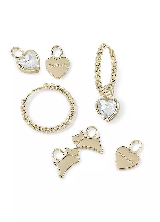 Radley 18ct Gold Plated Bobble Hoop Earring and Charm Set RYJ1544S