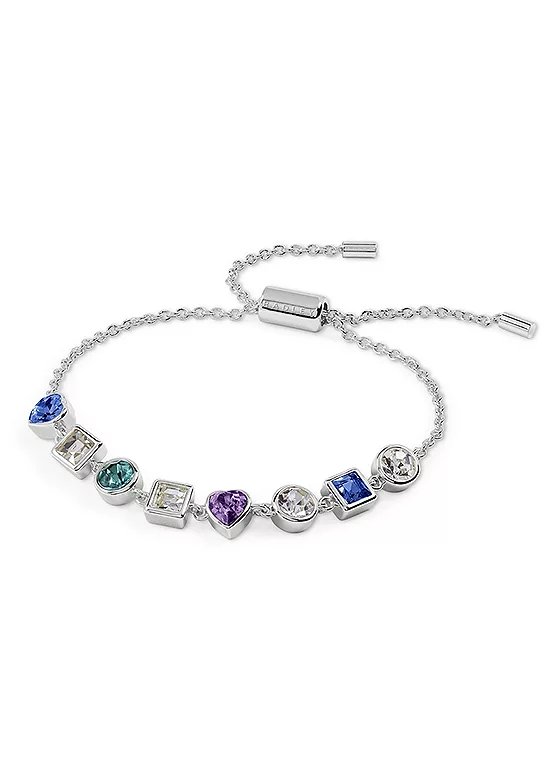 Radley Silver Tone Multi Stone Friendship Style Bracelet with Adjustable Slider