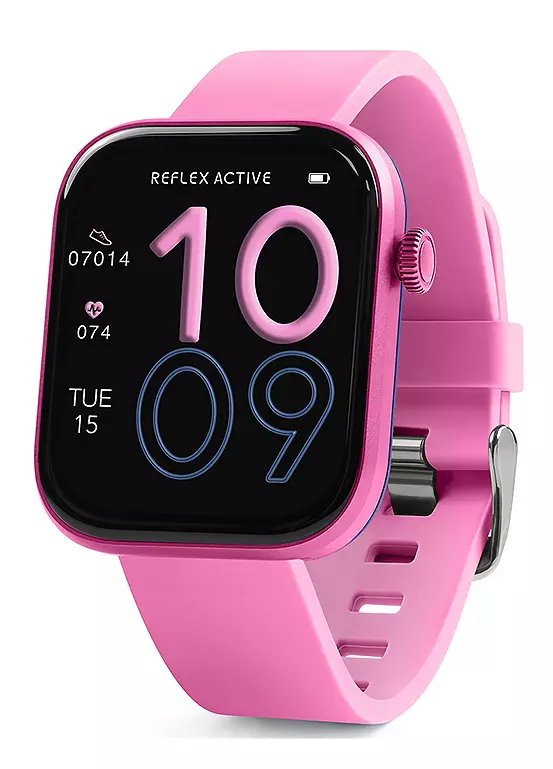 Reflex Active Series 40 AMOLED Smart Watch with Pink Silicone Strap