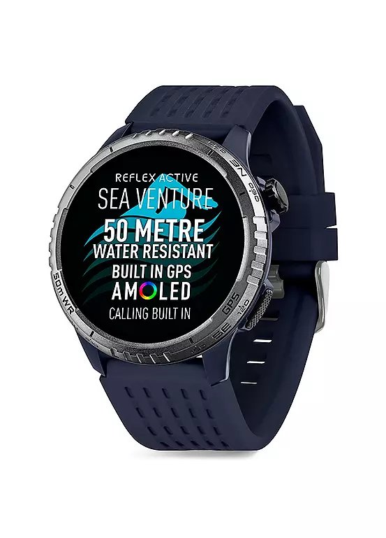 Reflex Active Sea Venture AMOLED GPS Smartwatch with Blue Silicone Strap