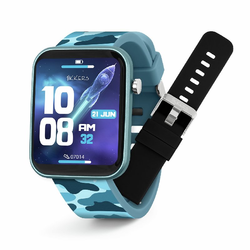 Tikkers Kids Blue Series 13 Interchangeable Smart Watch with 2 Straps