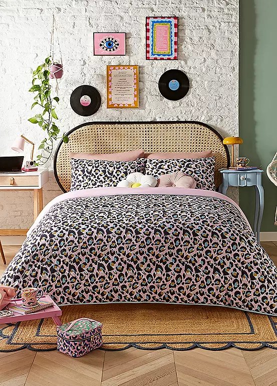 Night Lark Eleanor Bowmer Leopard 10.5 Tog Coverless Duvet Set - Single