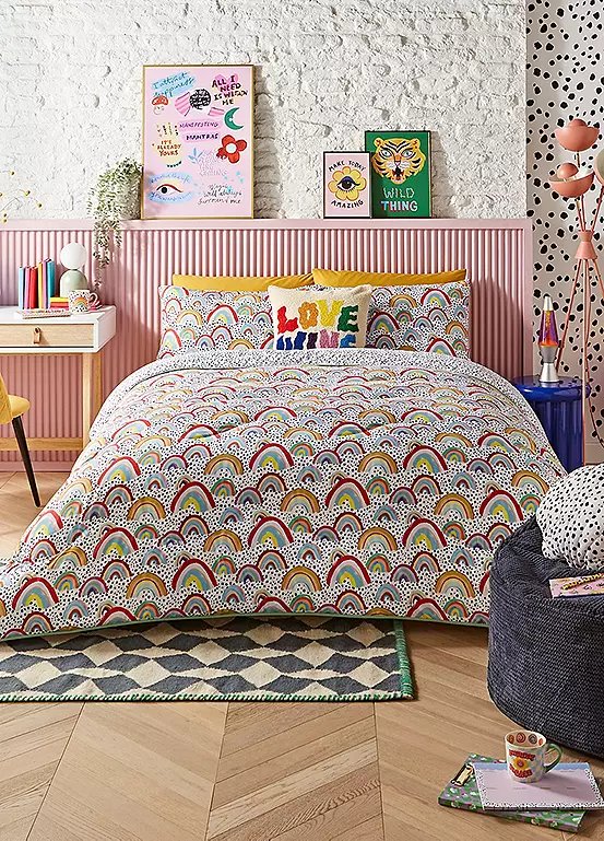 Night Lark Eleanor Bowmer Rainbow 10.5 Tog Coverless Duvet Set - Single