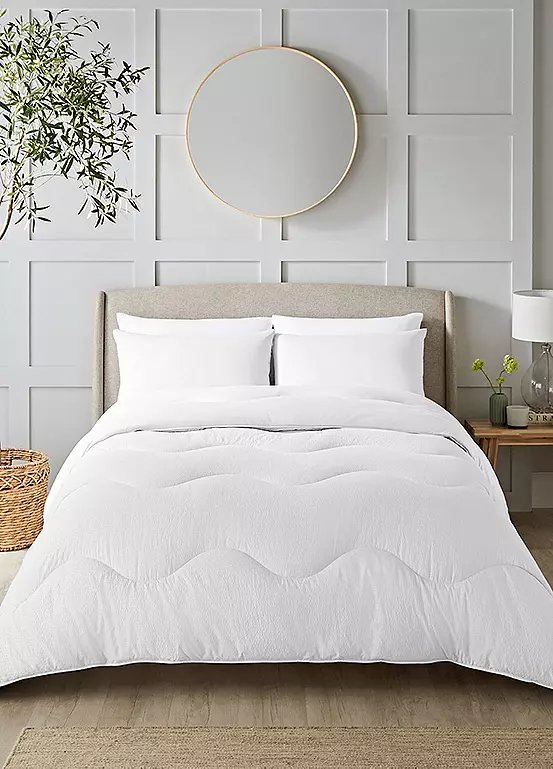 Night Lark Seersucker Coverless 10.5 Tog Duvet Set - Single
