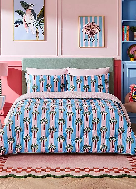 Night Lark x Eleanor Bowmer 10.5 Tog Coverless Duvet and Pillowcase Set - Electric Coast - Single