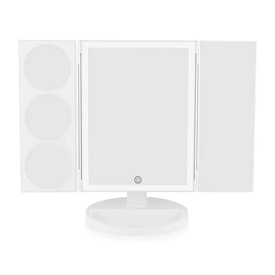 Rio LED Magnification Make-up Mirror with Dimmable Lights and Storage