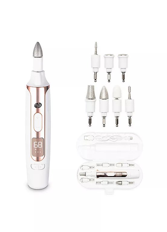 Rio Precision Pro Electric Nail File with 7 Interlocking Heads and Storage Case